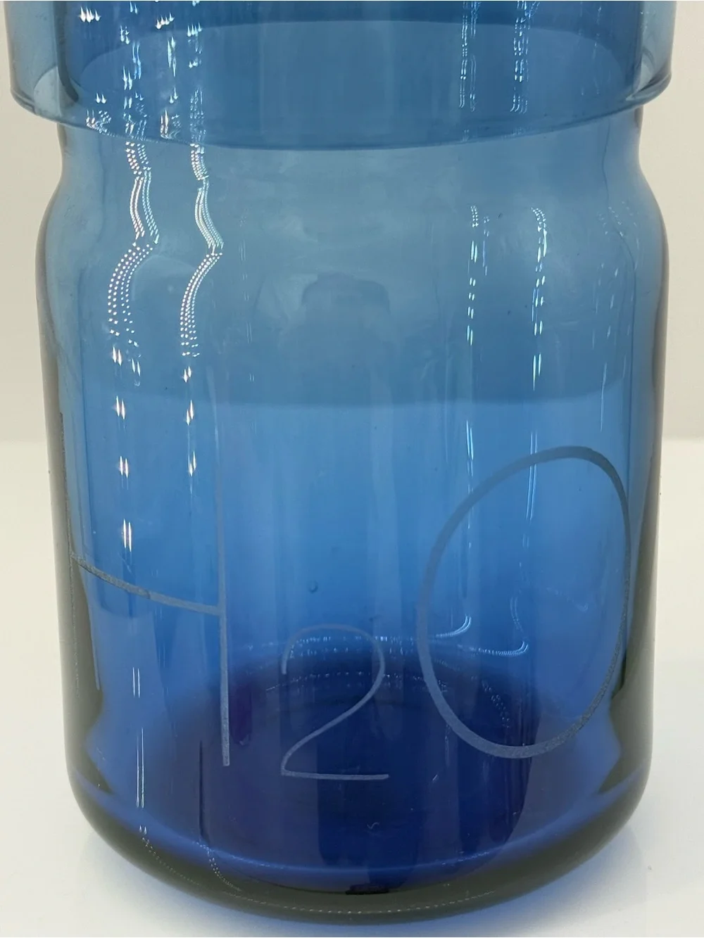 Sleek Blue Double-Stack Glass Vase